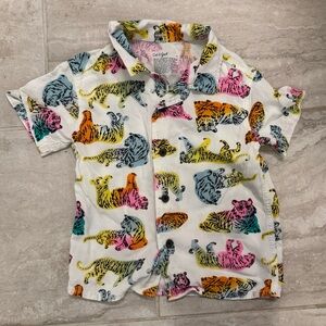 cat and jack boys neon tiger shirt 3t